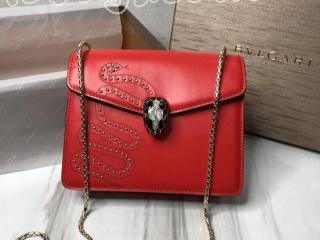 285993-3 ブルガリ バッグ コピー 「BVLGARI」 SERPENTI FOREVER フラップカバー セルペンティ フォーエバー レディース ショルダーバッグ 6色可選択 レッド