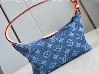 M82949 ルイヴィトン モノグラム･デニム バッグ スーパーコピー 「LOUIS VUITTON」 24新作 LV リミックス ポシェット･ヒルズ レディース ハンドバッグ