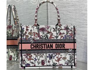 M1296ZEGM_M20E ディオール バッグ コピー 24新作 Dior Book Tote バッグ ミディアム Dior Herbarium エンブロイダリー トートバッグ