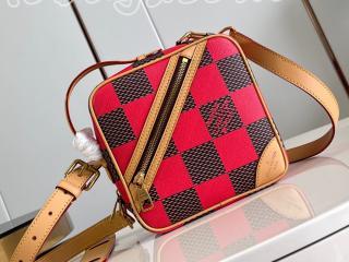 N40561 ルイヴィトン ダミエ･ポップ バッグ スーパーコピー 「LOUIS VUITTON」 24新作 チェス･メッセンジャー メンズ ショルダーバッグ レッド