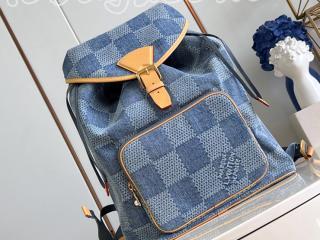 N40708 ルイヴィトン ダミエ･デニム バッグ スーパーコピー 「LOUIS VUITTON」 24新作 モンスリ･バックパック メンズ バッグ