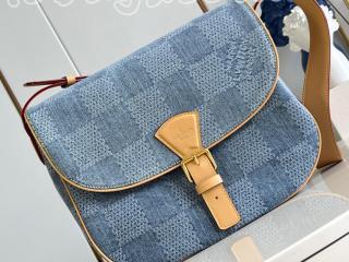 N40743 ルイヴィトン ダミエ･デニム バッグ コピー 「LOUIS VUITTON」 24新作 モンスリ･メッセンジャー MM メンズ ショルダーバッグ